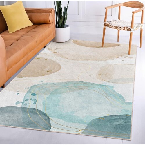 Mila Home Krem/tirkizni perivi tepih 160x230 cm Puddle &amp;ndash; Slike