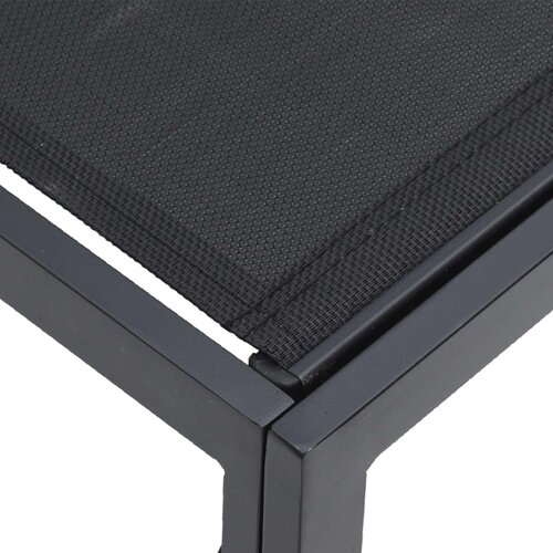  Sjedeća garnitura za vrt s jastukom 12 pcs Crna Aluminij Slike