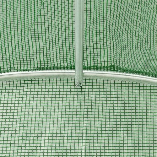 vidaXL Rastlinjak z jeklenim ogrodjem zelen 24 m² 8x3x2 m Cene
