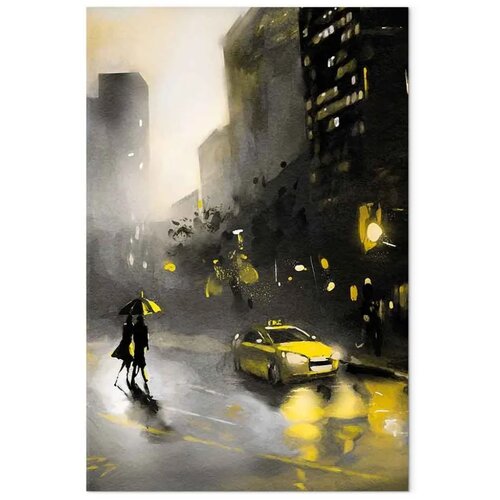  Slika - City Glow (1 Part) Vertical 60x90 Na talijanskom platnu Cene