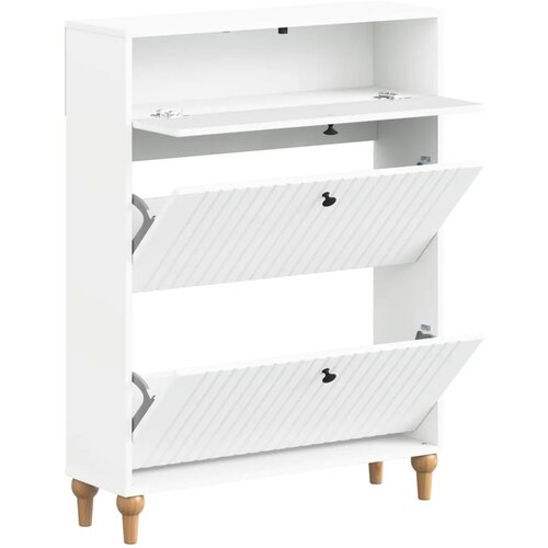  Ormar za cipele ALKMAAR 78 x 24 x 103 cm Konstruirano drvo - Bijela Slike