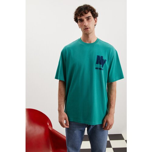 GRIMELANGE MELVIN Relaxed Green T-Shirt Cene