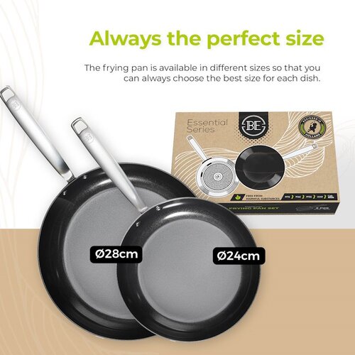 BE Living Set tava Essential Black 24-28 cm troslojni nehrđajući čelik Slike