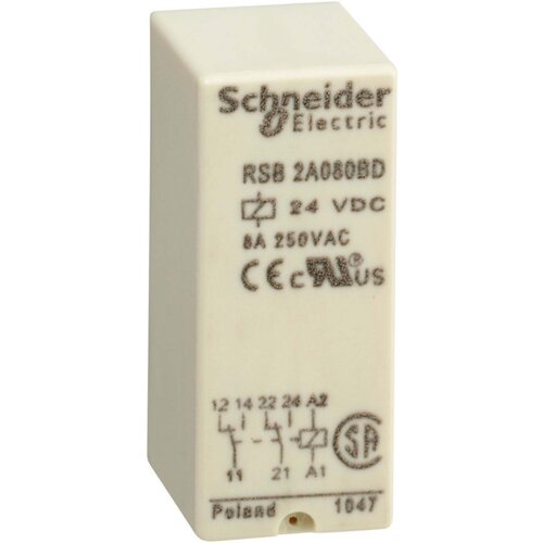 SCHNEIDER APC Schneider Electric Vmesniški rele 2W,8A,24VDC RSB2A080BD, (21223529) Cene
