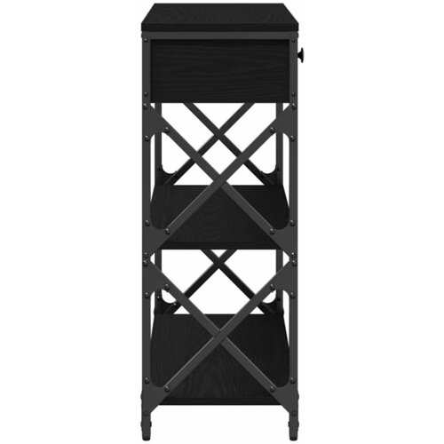  Konzolna stolica s ladicama Crni hrast 75 x 28 x 75 cm Slike