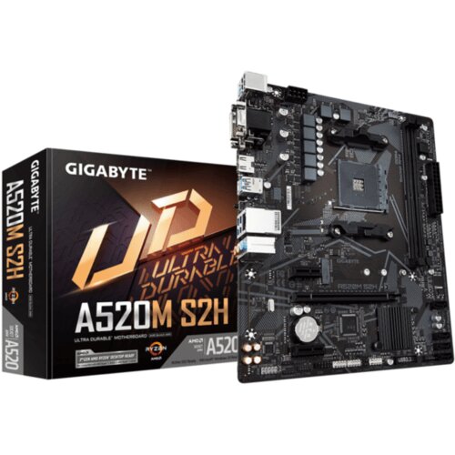 Gigabyte A520M S2H 1.2;AM4; 2xDDR4; M.2, 4xSATA;VGA, DVI, HDMI; 6xUSB; mATX; Cijene