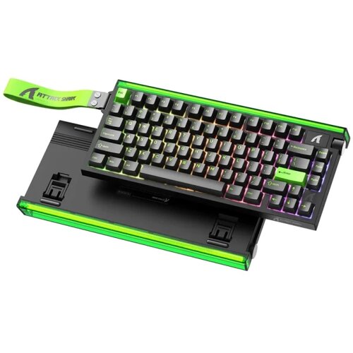 Attack Shark gaming tastatura R85HE magnetic Switches/8KHz/RT/Snap tap/dks/mt/tgl/fluorescent green Slike