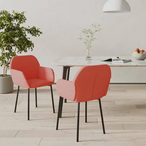  Jedilni stoli 2 kosa roza žamet, (20701172)