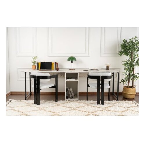 Hanah home twin study desk - freesia freesiablack study desk Cene