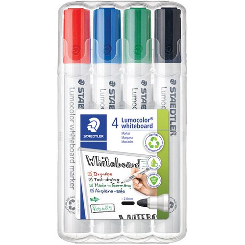 Marker ZA BIJELU PLOČU 2MM PK4 RECIKLIRANI LUMOCOLOR STAEDTLER 351 WP4 Cene