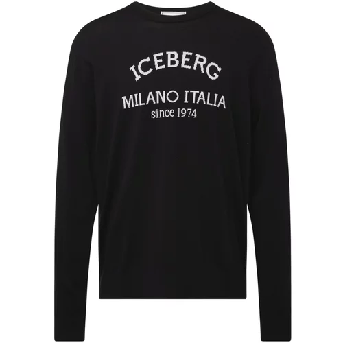 Iceberg Pulover crna / bijela