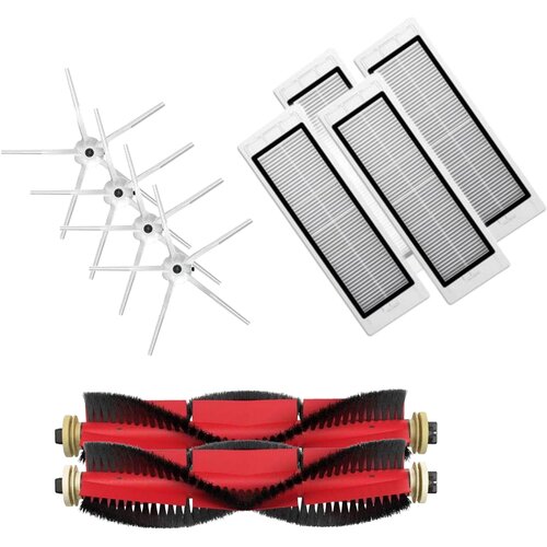  Ultra-pack s bijelim bočnim četkama za Roborock S5, S6, E5, S50, S55 Slike