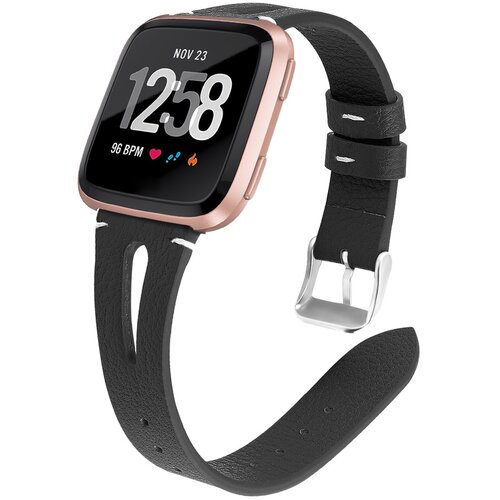 INF Pa&scaron;ček za uro iz pravega usnja za pametno uro Fitbit Versa Black, (21264738) Cene