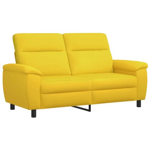  Set sofe 2 pcs Svijetlo žuta Tkanina - Svjetložuta 2-sjedalna (140 cm) + 3-sjedalna Slike