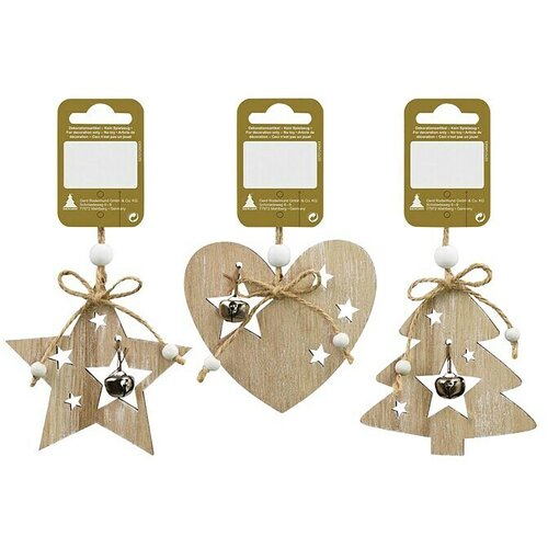  ukrasi za božićno drvce sa zvoncem (natur, drvo, 1 kom.) Cijene