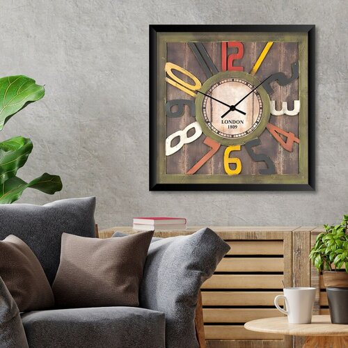 Wallity Dekorativni zidni sat STMDF07201, 45x45 cm Cene