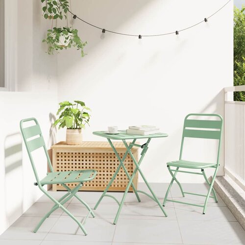  Sklopiva stolica za vrt 2 pcs Svijetla mint boja 42 x 52 x 82cm Cene
