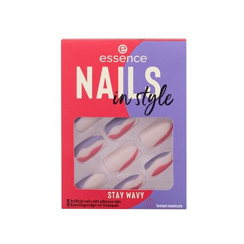Essence Nails In Style manikura 12 ks odtenek 13 Stay Wavy za ženske Slike