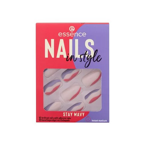 Essence Nails In Style manikura 12 ks odtenek 13 Stay Wavy za ženske