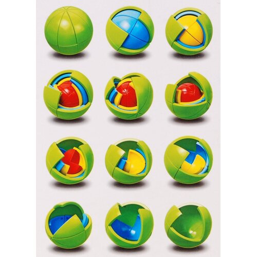  Logična igra Puzzle 3D krog - pisan Slike