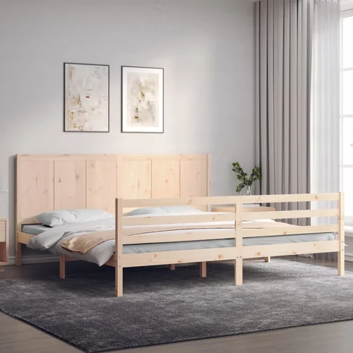  Okvir kreveta s uzglavljem 6FT veliki bračni od masivnog drva