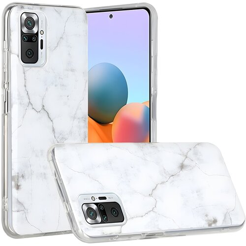 Wozinsky Marble silikonska futrola za Xiaomi Redmi Note 10/Redmi Note 10S - Bijela Cijene