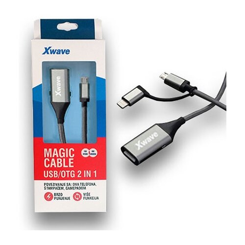 X Wave kabl magic USB2.0 na micro usb 1M,lightning Slike