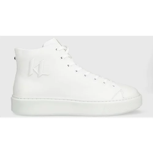 Karl Lagerfeld Usnjene superge Kl52265 Maxi Kup bela barva