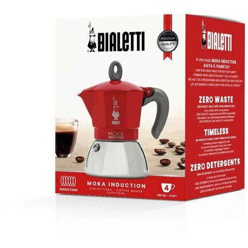  Moka Induction Rossa 4 Cup - Moka Pot Lonče Slike