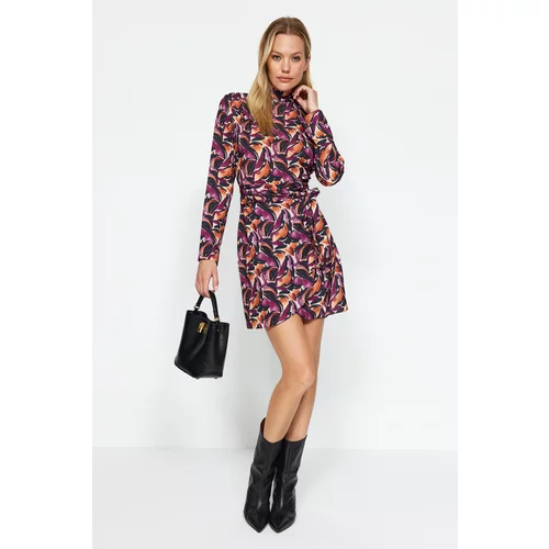 Trendyol Multicolored Belted A-Line Dress