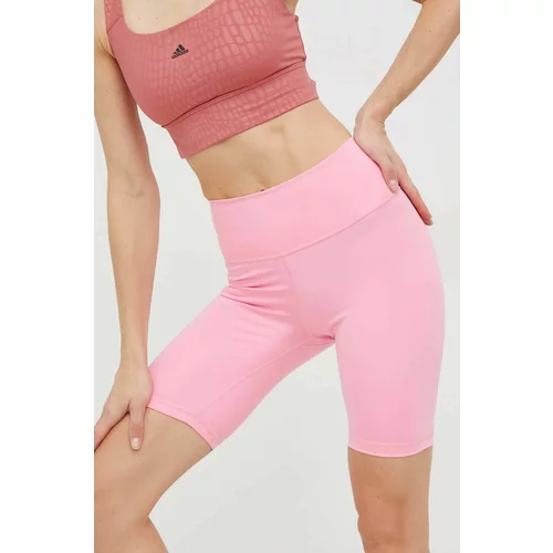 Adidas Kratke hlače za vadbo Optime ženske, roza barva