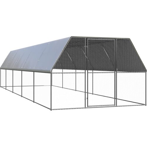 Vanjski kavez za kokoši 3 x 10 x 2 m od pocinčanog čelika Cene