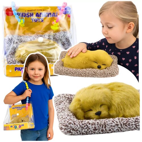 Lean Toys Ljubki speči mladiček labradorca na blazini Cene
