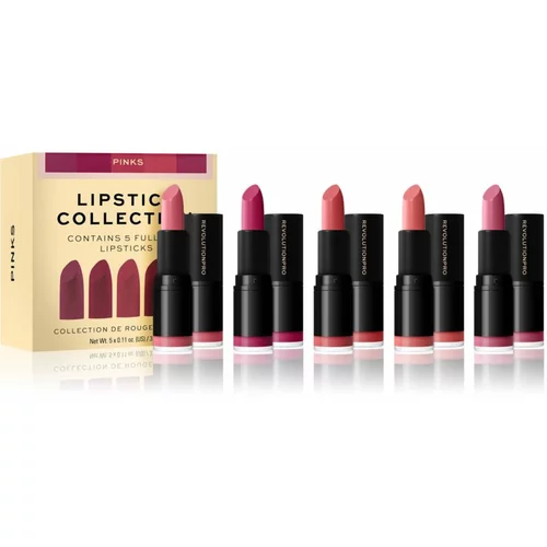 Revolution Lipstick Collection set ruževa za usne 5 kom nijansa Pinks 5 kom