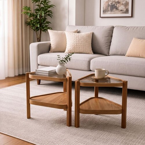Hanah home set od 2 umetnutih stočića Nesta 2, orah Cene