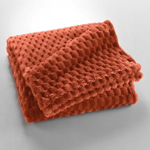 Douceur d int&amp;eacute;rieur Deka od mikroflanela boja terakote 125x150 cm Mini Frosty &amp;ndash; Slike