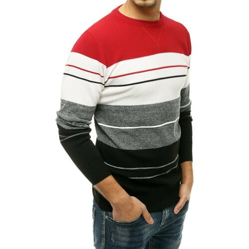 DStreet Crveni muški džemper WX1677 crni bijela | siva | Crveno Slike
