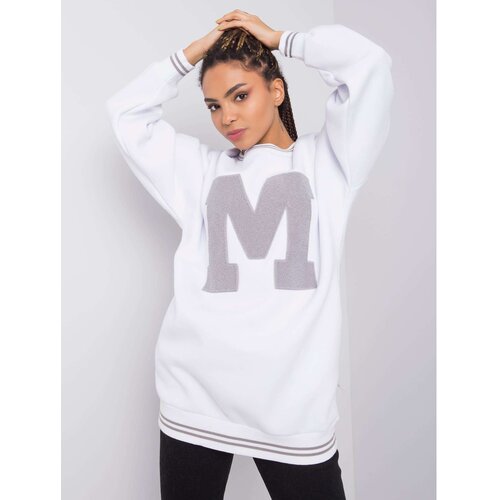 Fashion Hunters RUE PARIS Oversized white sweatshirt Slike