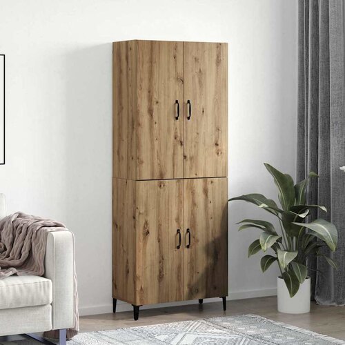 VidaXL Highboard 2 pcs hrast artisan 69.5 x 34 x 180 cm Slike