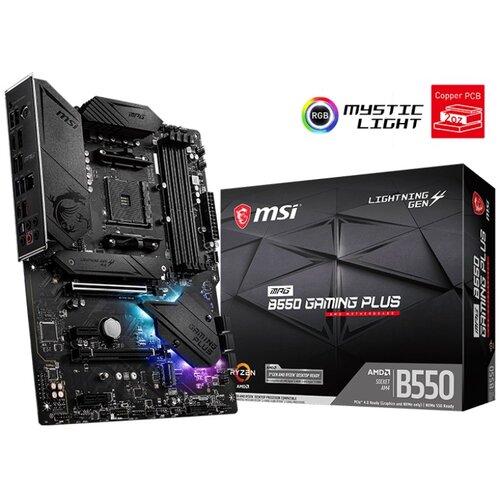 MSI Main Board Desktop MPG B550 GAMING PLUS (AM4, 4xDDR4, 1xPCI-E x16, 2xPCI-E x1, 2xM.2, 6xSATA3, HDMI, DP, ATX, retail) Cijene