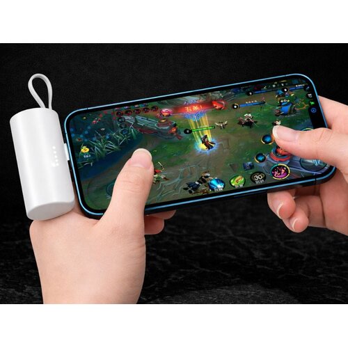  5000mah prijenosna baterija s Lightning i usb-c powerbank bijela Slike