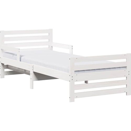 vidaXL Konstrukcija postelje z vzmetnico z vzglavjem Bela 80 x 200 cm, (5000084125) Cene