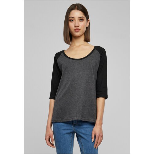 Urban Classics Women's 3/4 Contrast Raglan T-Shirt Coal/Black Cene