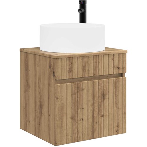 VidaXL Lavabo - Umivaonik s policom za zid Hrast artisan 49 x 44 5 x 65 5 cm - Hrast artisan Slike