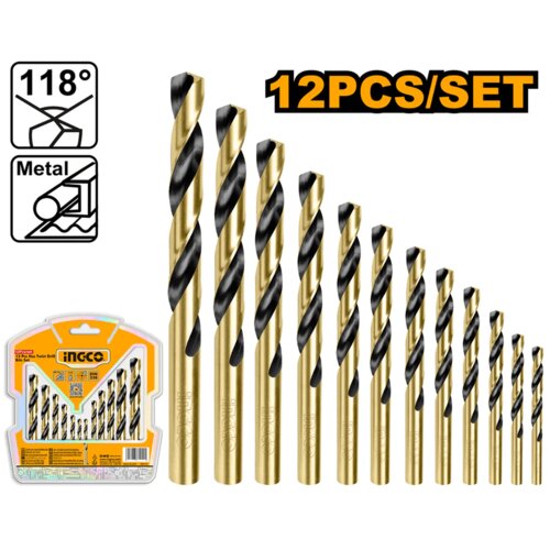  Set HSS burgija za metal 12/1 AKDB1125 SUPER INGCO Slike