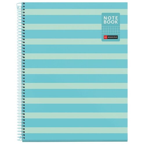  Kolegij blok Miquelrius A4 90g 80L spiralni kocke Between the lines Sky Blue MR4513 Slike