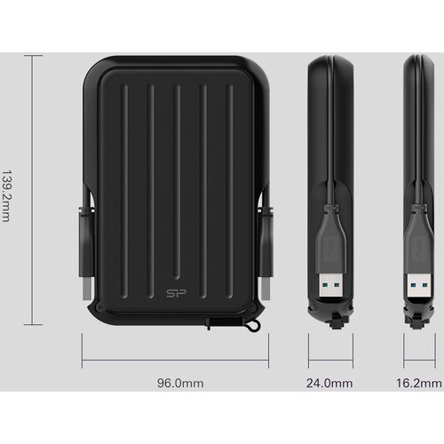 SiliconPower A66 external hard drive 2000 GB Black, Yellow Cijene
