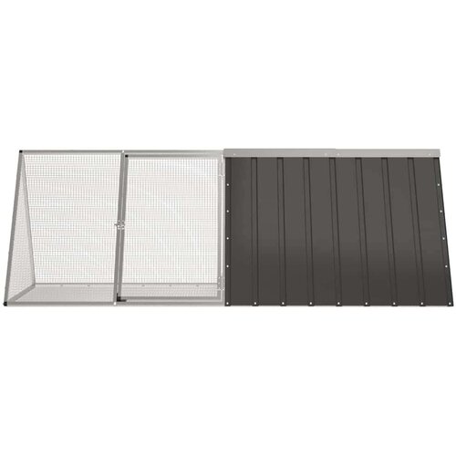 VidaXL Kletka za zajce antracit 201,5x80,5x71 cm pocinkano jeklo Slike