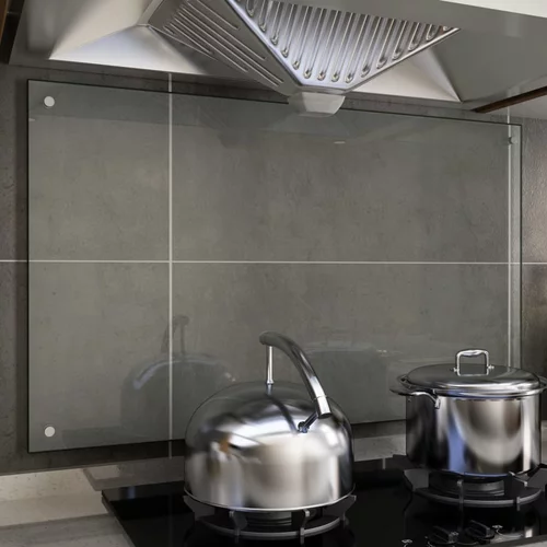 vidaXL kuhinjska zaštita od prskanja prozirna 100x60 cm kaljeno staklo