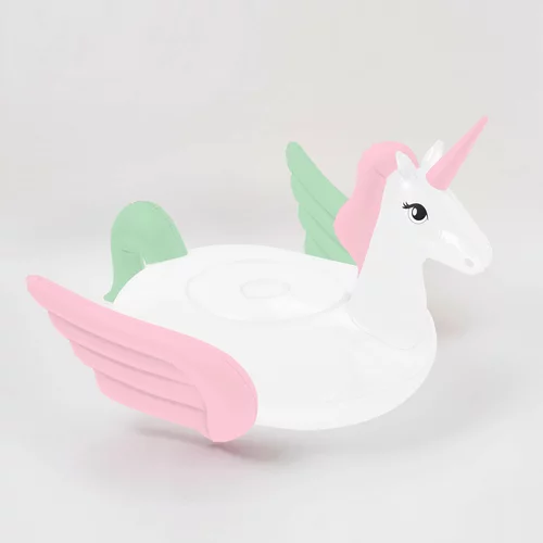 Sunnylife napihljiva blazina ride on luxe unicorn coral ombre